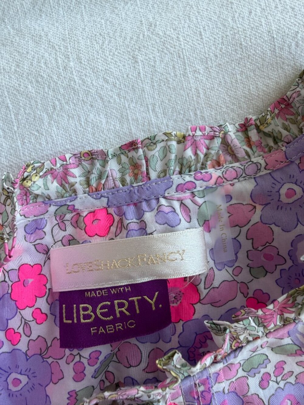 NWOT LoveShackFancy x Liberty London Fabric Coretta Girls Blouse - Picture 5 of 8